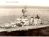 navy 00040  USS Moale, DD-693. after FRAM II convershion in Charleston.