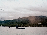 USS Clamagore, SS-343, our submarine partner in exercises.  Port call, Ocho Rios, Jamica.